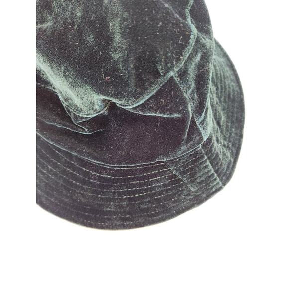 NWT Anthropologie Velvet Bucket Hat One Size Green